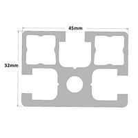 10-4532-0-24IN MODULAR SOLUTIONS EXTRUDED PROFILE 45MM X 32MM, CUT TO THE LENGTH OF 24 INCH
